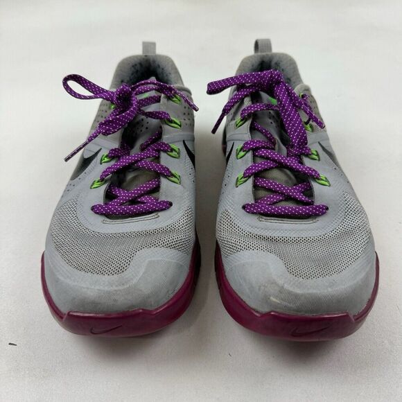 Nike Metcon 1 Flywire Wolf Gray Vivid Purple Sneakers Sz 8 Running 813101-005 - Picture 3 of 8